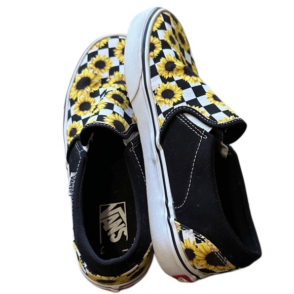 Vans Sunflower Checkered Slip-On Sneakers - Black and Yellow - Picture 6 of 8